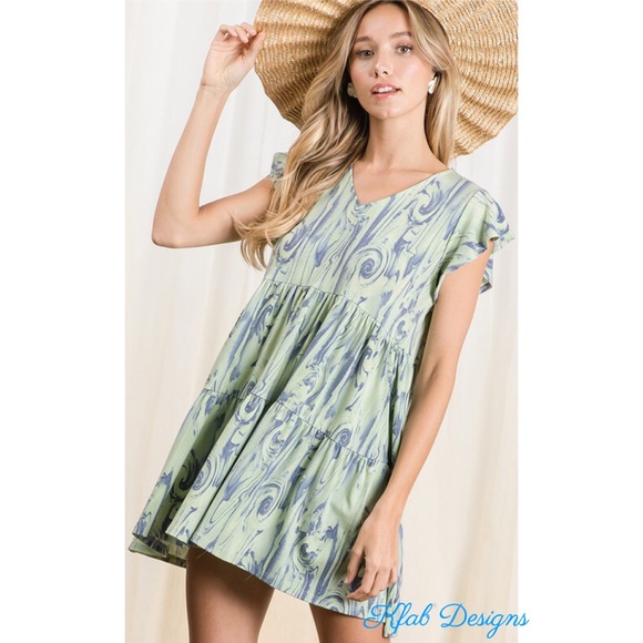 LAST 1! V Neck Ruffle Sleeves, Tiered Ruffle Tunic - Picture 7 of 11